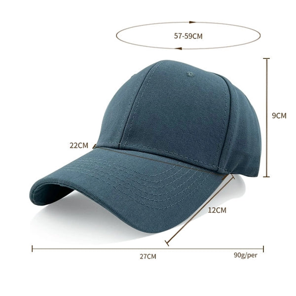 Baseball Cap Adjustable Size Plain for Men Women