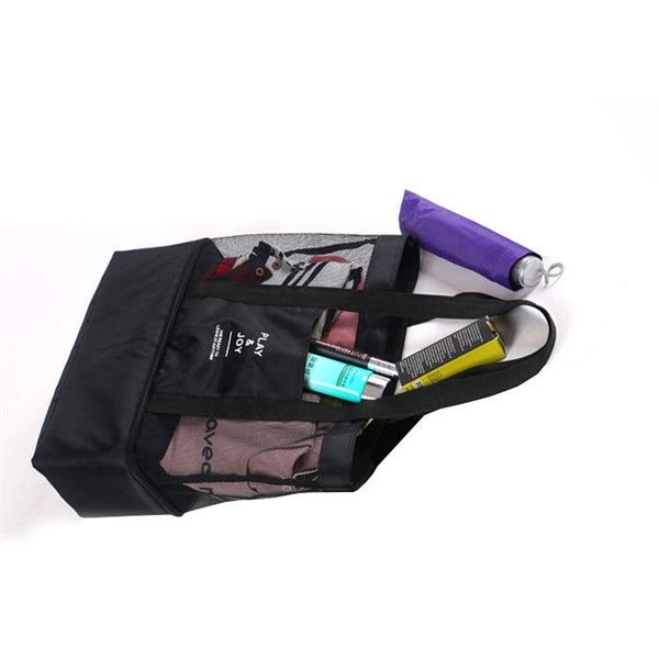 Insulated Beach Picnic Tote Mesh Bag