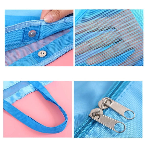 Insulated Beach Picnic Tote Mesh Bag