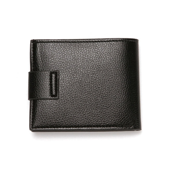 Men's Leather RFID-Blocking Bifold Wallet Retro Zipper Purse