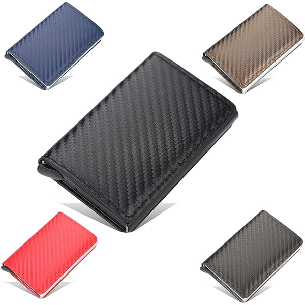 Rfid Blocking Men Credit Card Holder Leather Trifold Wallet