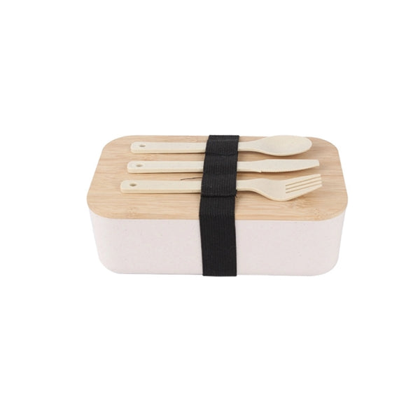 Wheat Straw Bento Lunch Box w/ Tableware Set