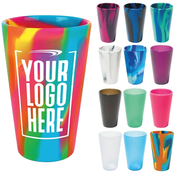 16 oz Food-grade Silicone Cup Pint Glass Drinkware