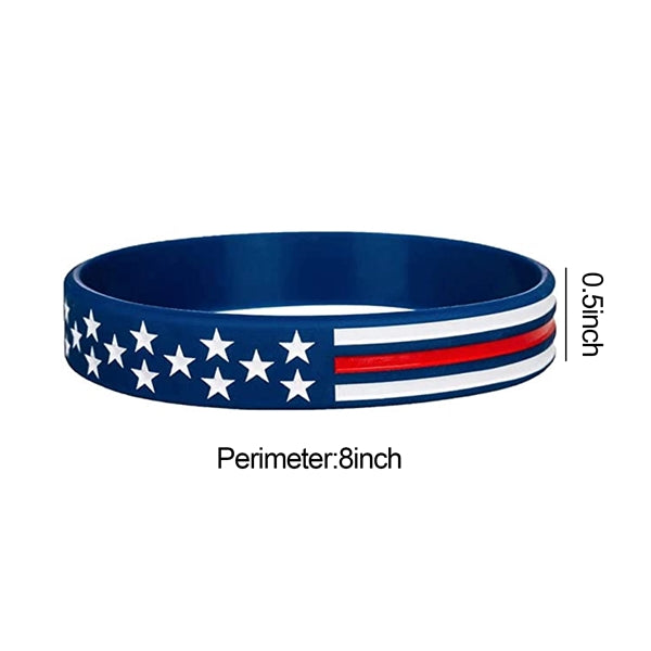 American Flag Patriotic Silicone Bracelets