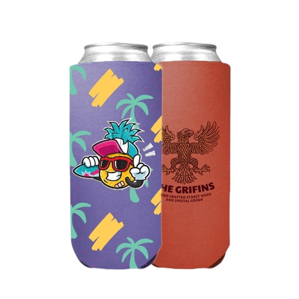 Full Color Slim Foam Can Cooler, 24 oz.