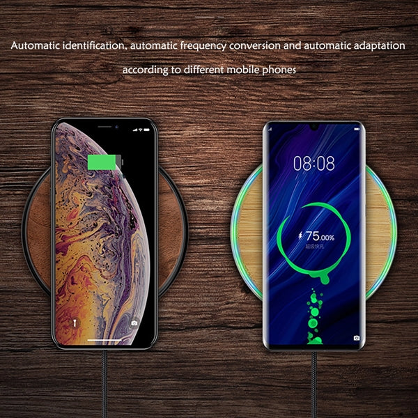 Wooden Slim QI Fast Wireless Charger Pad (10W)