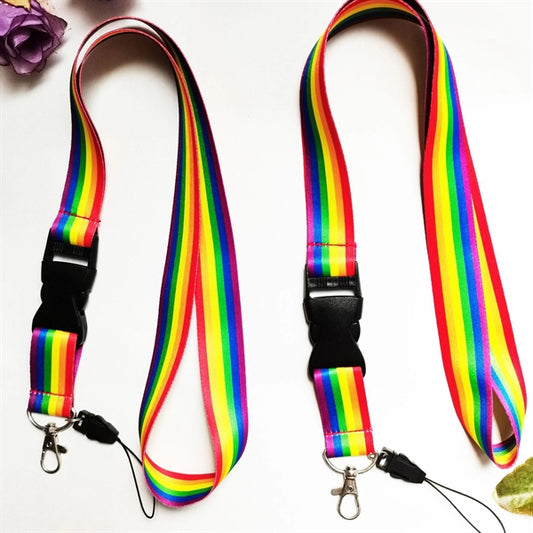 Sublimation rainbow lanyard