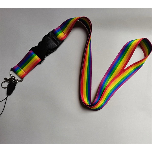 Sublimation rainbow lanyard