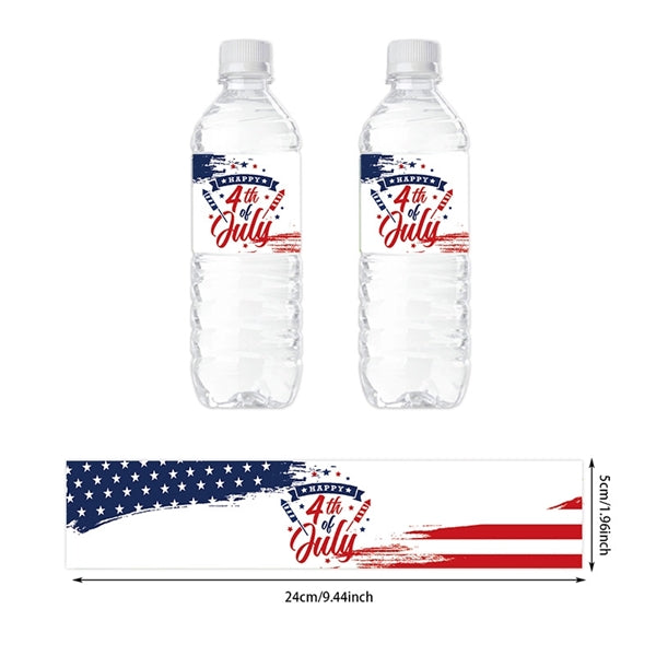 Independence Day Water Bottle Sticker For 8/ 12 / 16Oz.