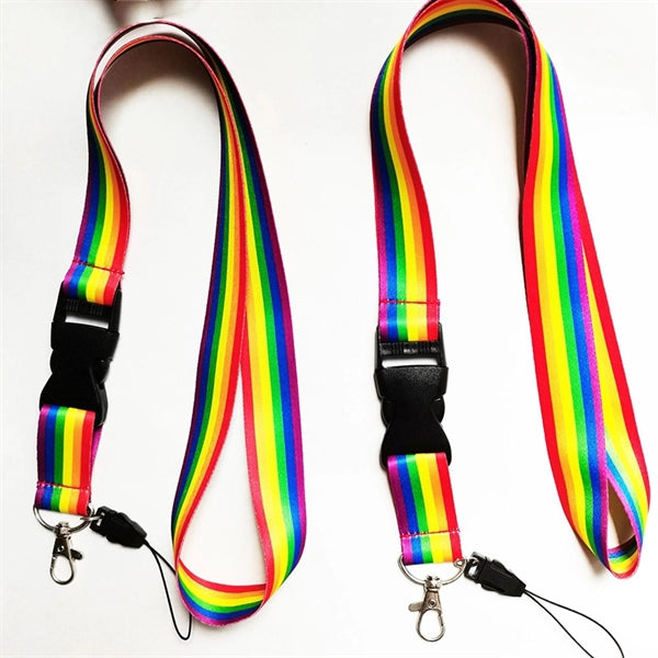 LGBT Rainbow Pride Gay Lanyard With Hook