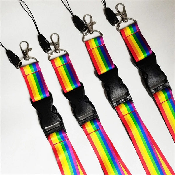 LGBT Rainbow Pride Gay Lanyard With Hook