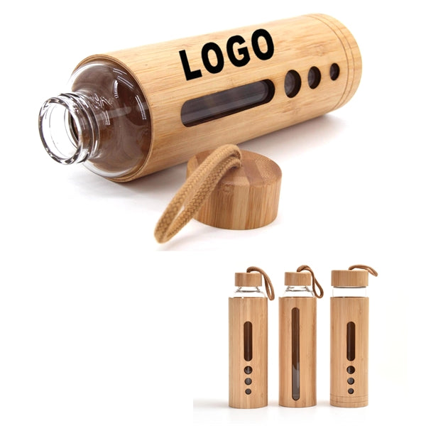 20 oz Bamboo Shell Glass Bottle