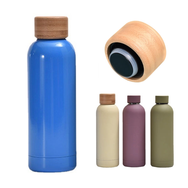 17oz Stainless Thermos Cup With Bamboo Lid