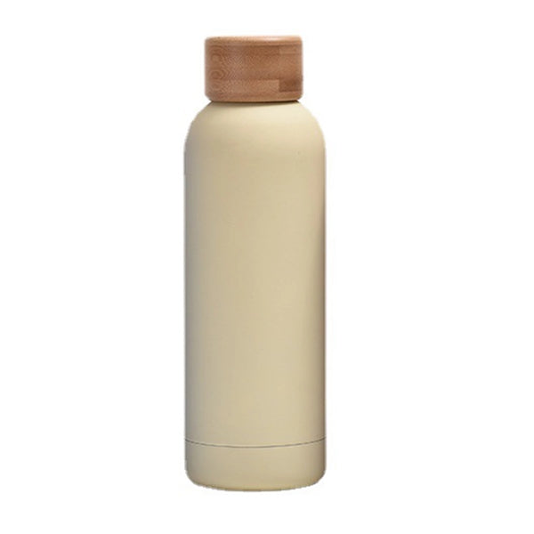 17oz Stainless Thermos Cup With Bamboo Lid