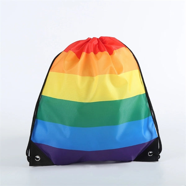 Rainbow Drawstring Backpack