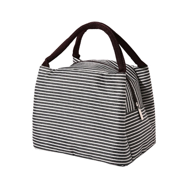Stripe Insulated Lunch Cooler Tote Bag