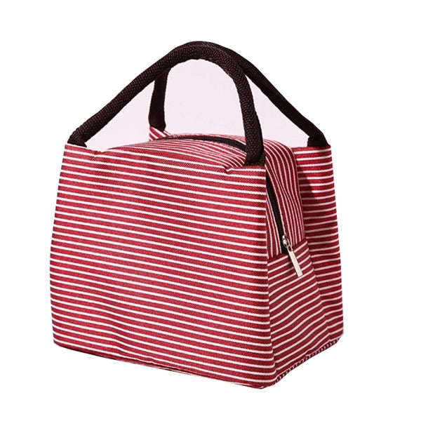 Stripe Insulated Lunch Cooler Tote Bag