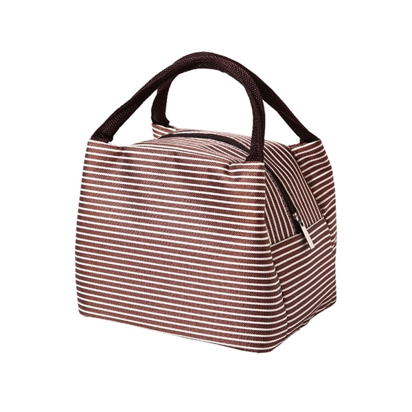 Stripe Insulated Lunch Cooler Tote Bag