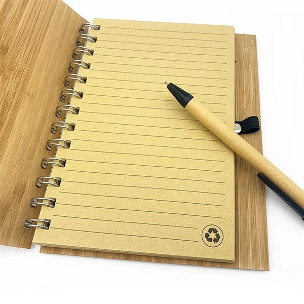 B6 Bamboo Notebook with pen