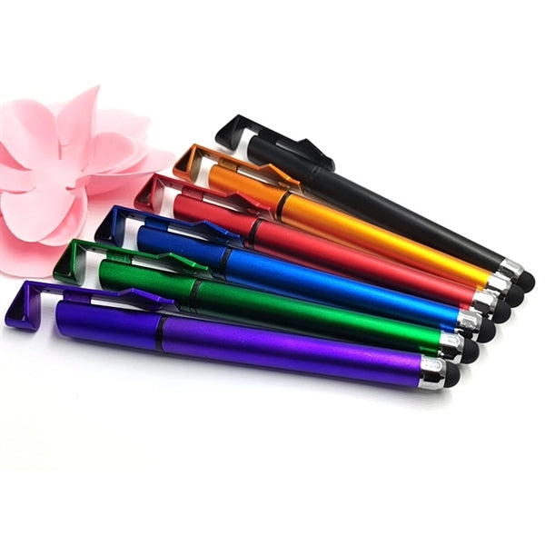 Plastic Pens with Touch Screen Stylus and phone holder