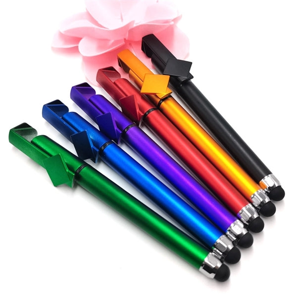 Plastic Pens with Touch Screen Stylus and phone holder