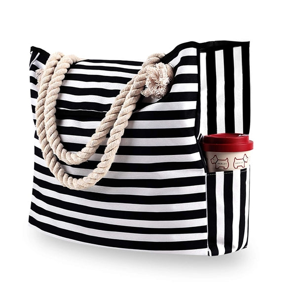 Large Beach Canvas Tote Bag