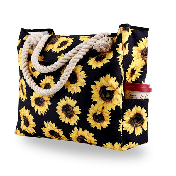 Large Beach Canvas Tote Bag