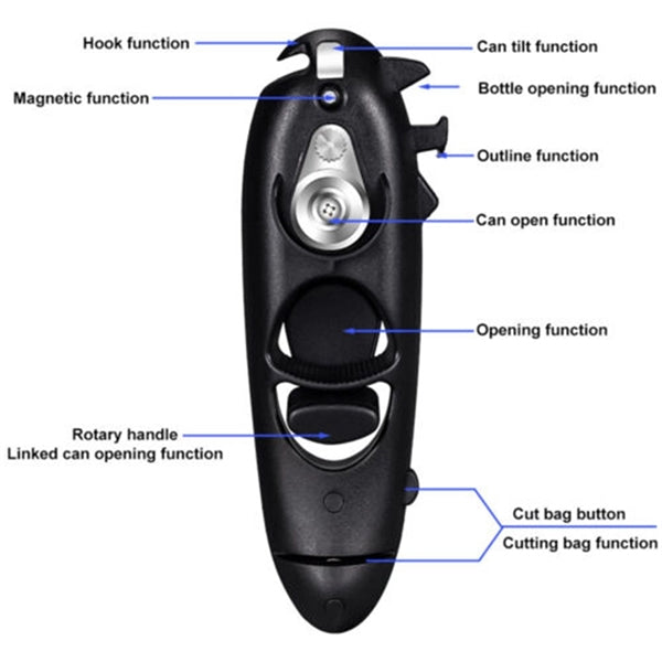 8 in 1 Multifunctional Ergonomic Can and Bottle Opener