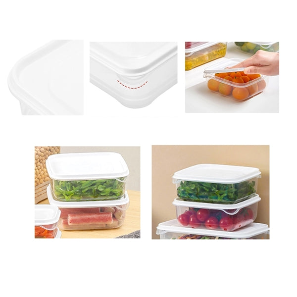 2.1"H PP Square Food Container Lunch Box