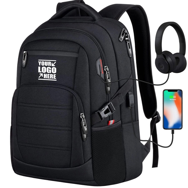 Travel Waterproof Laptop Backpack with USB Charging Port