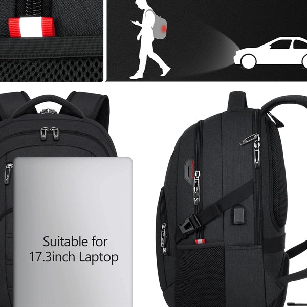 Travel Waterproof Laptop Backpack with USB Charging Port