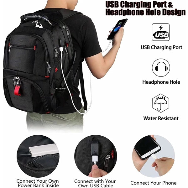 50L Large Capacity Travel Waterproof Bag Laptop Backpacks