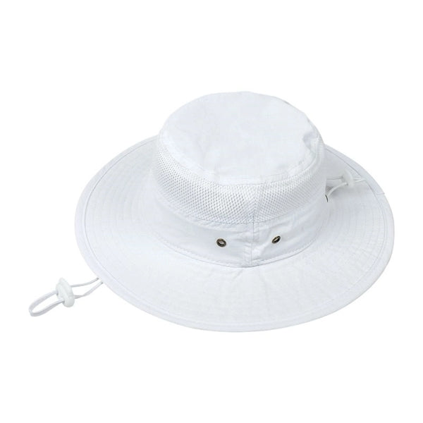 Outdoor Wide Brim Kid Sun Bucket Safari Mesh Hat