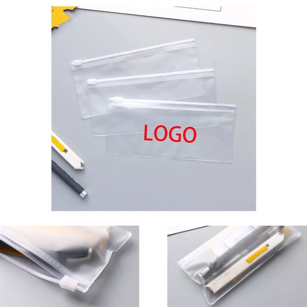 Frosted Envelope Clear Pencil Bag With Zippered