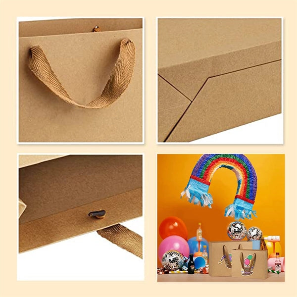 Square Bottom Recycled Large Paper Bags with handle
