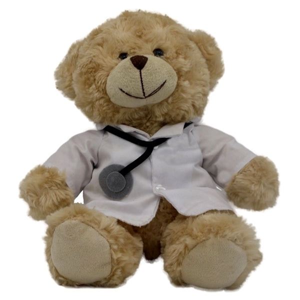 Cute Plush Teddy Bear Toy With A Stethoscope On The Neck