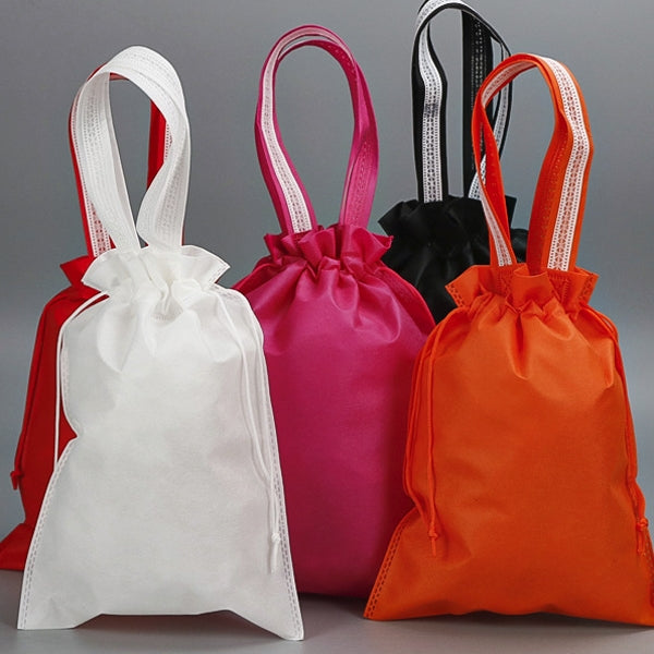 Non-woven Drawstring Bundle Pocket Gift Bags w/Handle