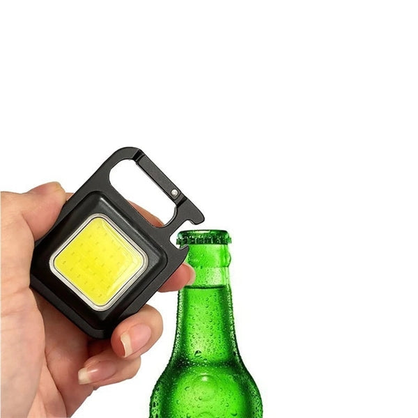 Cob Pocket Light Multifunctional Keychain With Bottle Opener