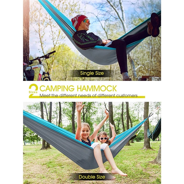 Single and Double Camping Hammocks with Straps