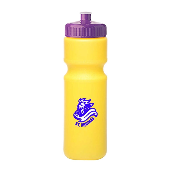 28 oz. Push-Cap Plastic Water Bottle (2 Color Imprint)