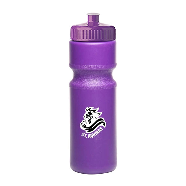 28 oz. Push-Cap Plastic Water Bottle (2 Color Imprint)