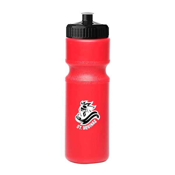 28 oz. Push-Cap Plastic Water Bottle (2 Color Imprint)