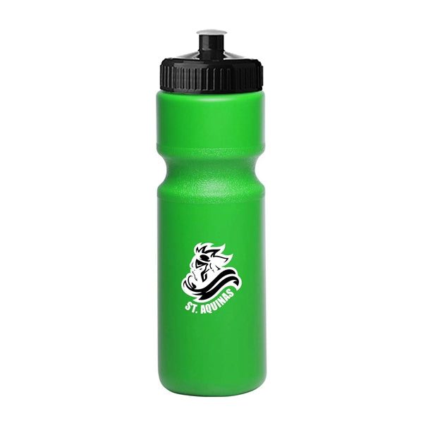 28 oz. Push-Cap Plastic Water Bottle (2 Color Imprint)