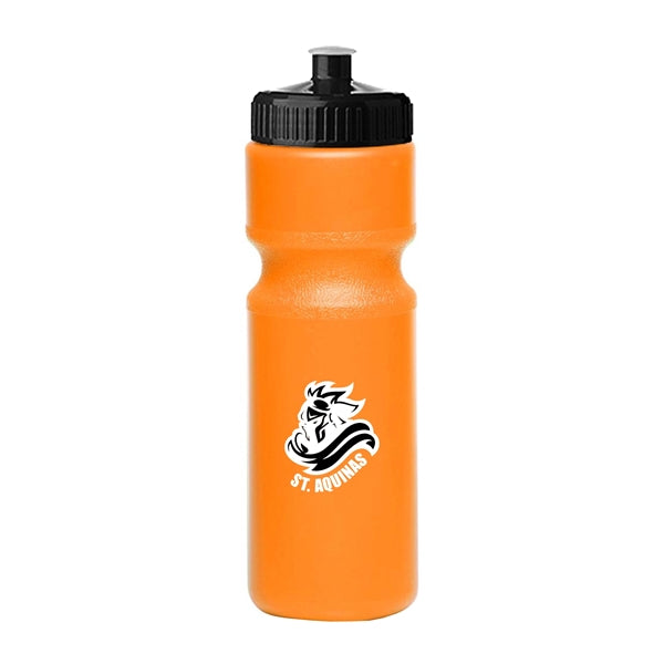28 oz. Push-Cap Plastic Water Bottle (2 Color Imprint)