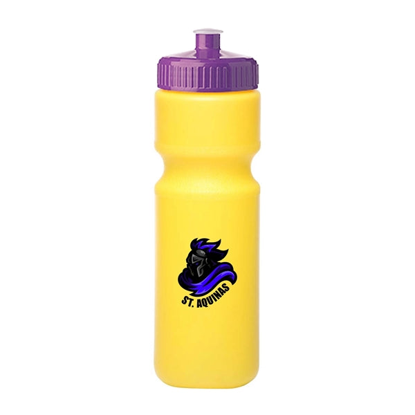 28 oz. Push-Cap Plastic Water Bottle (Full Color Imprint)