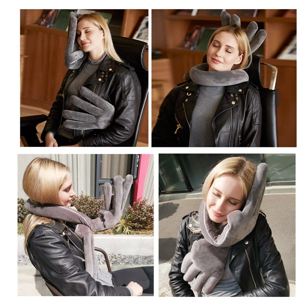 Flexible Outdoor Portable Travel Hand Shape Neck Pillow