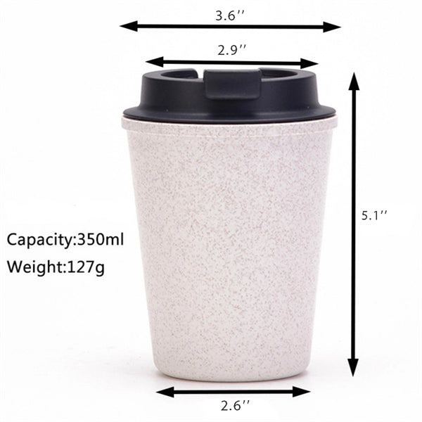 12oz Plastic Double Wall Tumblers Coffee Cup with Lid
