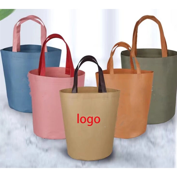 Reuseable Bucket Non Woven Tote Bag With Handle