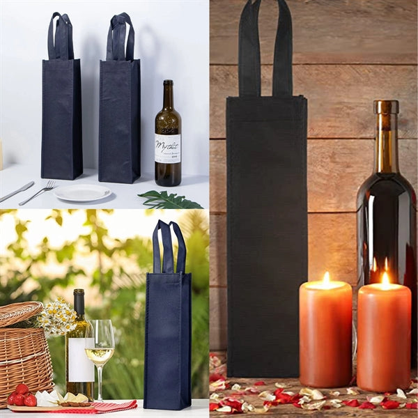 Square Bottom Recyclable Non Woven One Bottle Wine Bags
