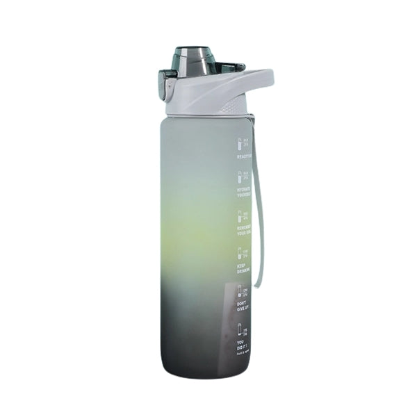 1 Liter Water Bottle With Motivational &Time Marking Straw